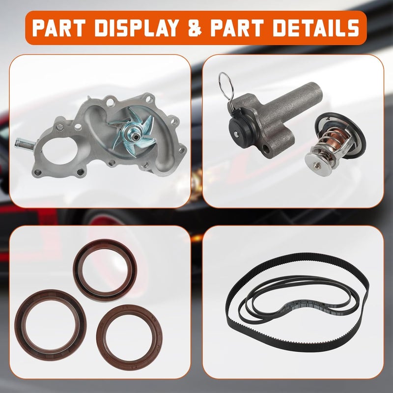Daysyore 3.4L Engine Timing Belt Kit - with Water Pump Fits for 4RUNNER TACOMA TUNDRA 3.4L V6 Engine Timing Belt Water Pump Kit, 1-Year Warranty - Image 5